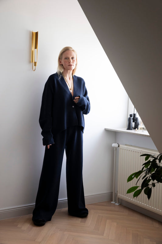 CASHMERE DOUBLE-FACE TROUSERS