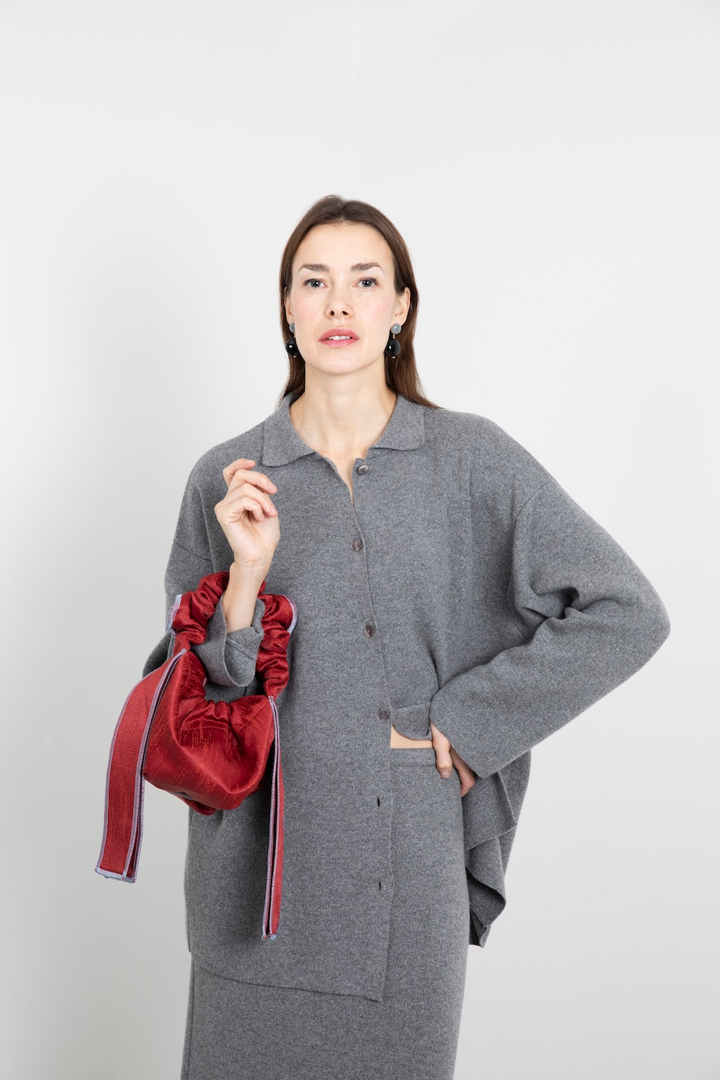 CASHMERE DOUBLE-FACE LONG SKIRT