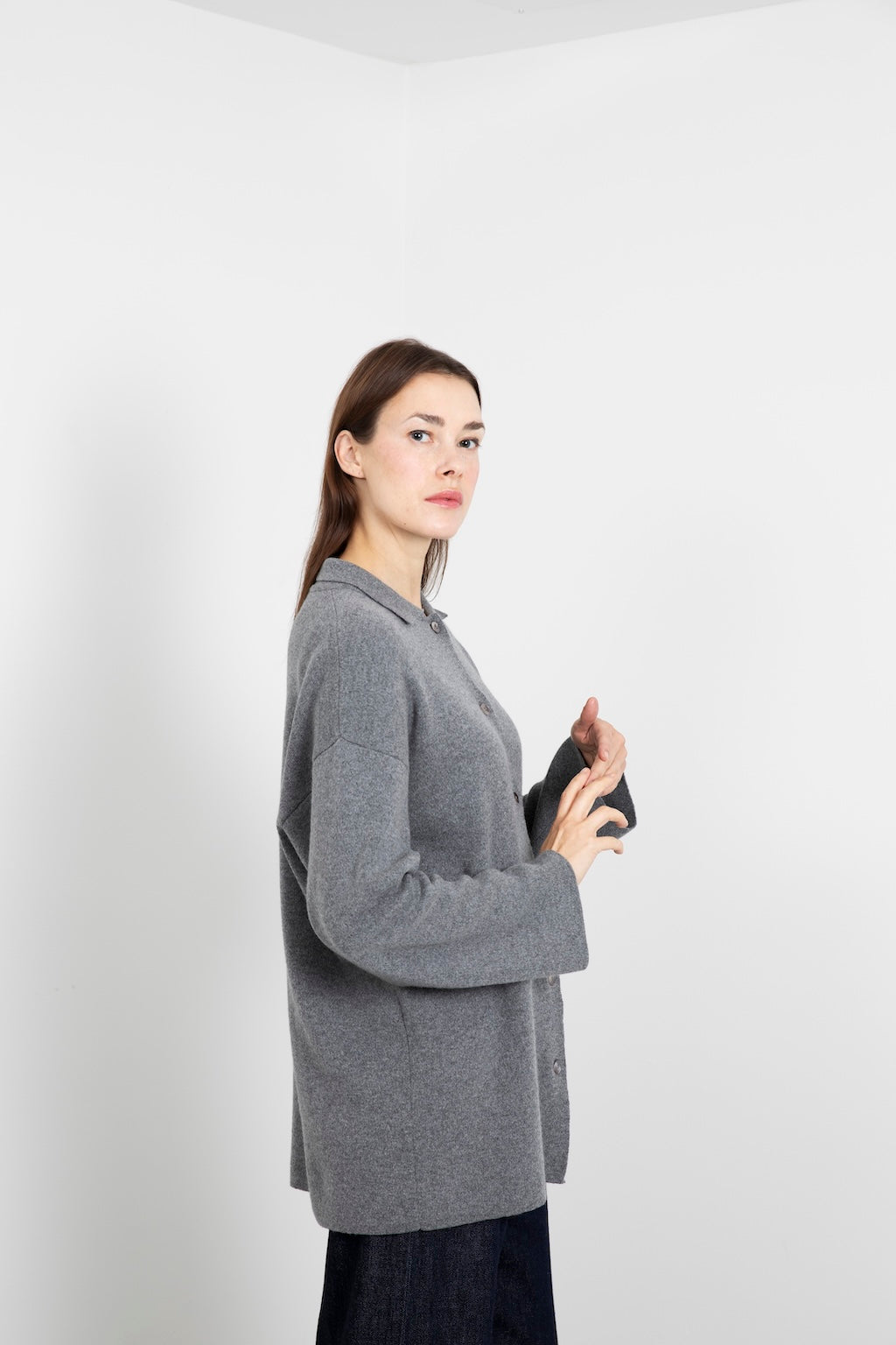 CASHMERE DOUBLE-FACE CARDIGAN