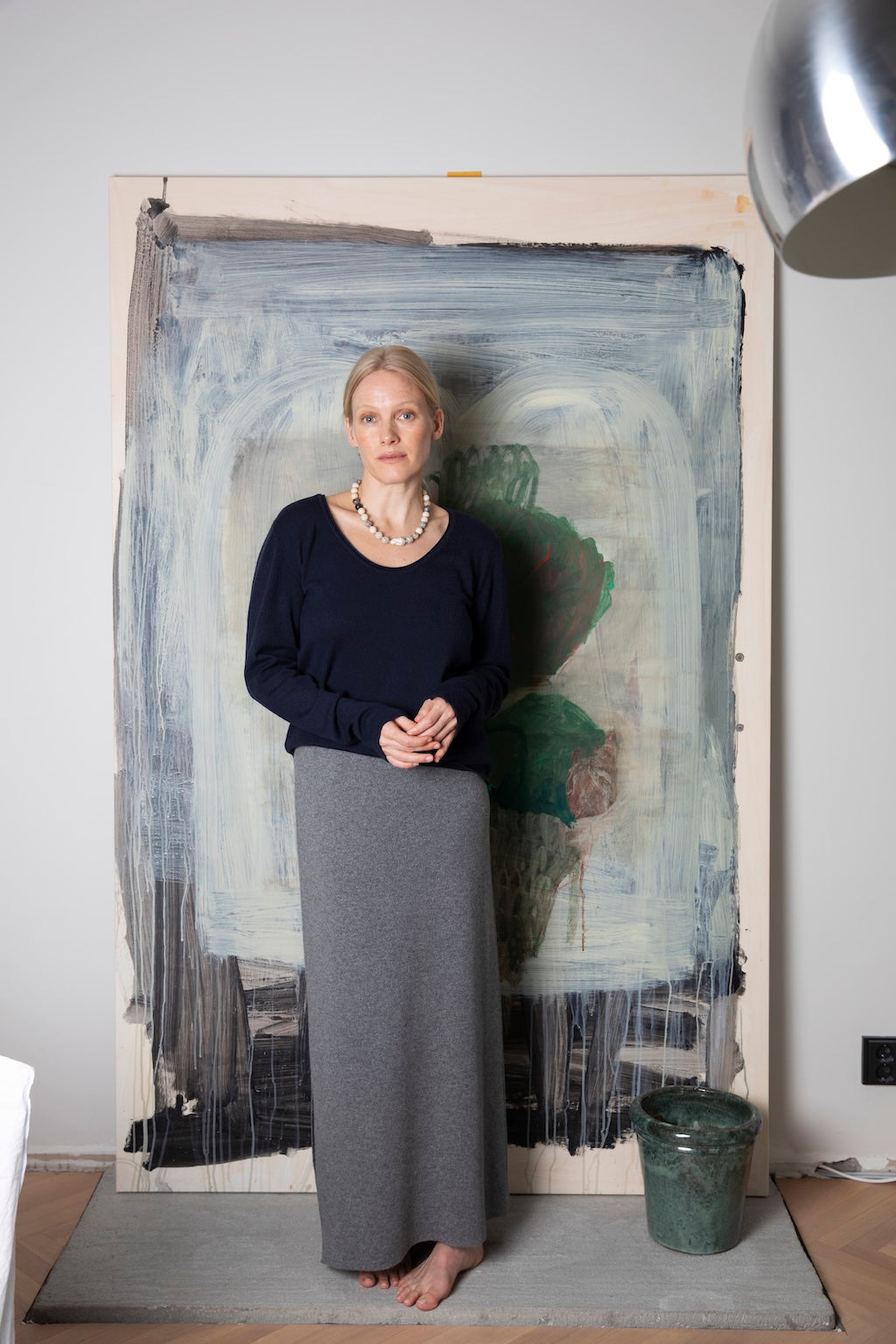 CASHMERE DOUBLE-FACE LONG SKIRT