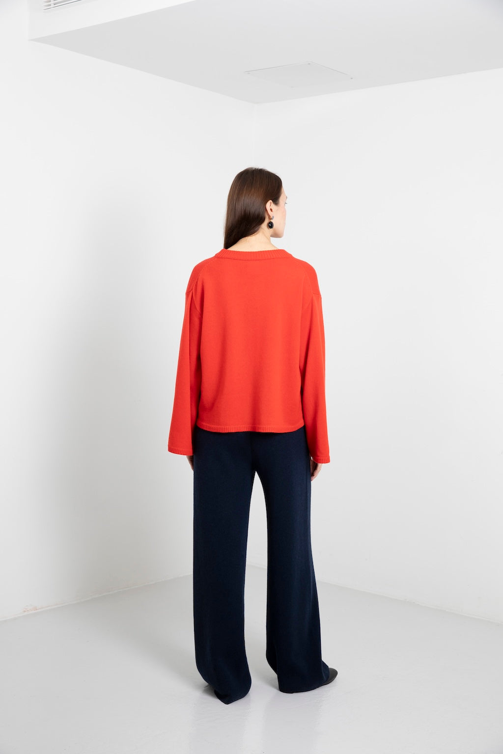 CASHMERE WIDE CREW NECK SWEATER