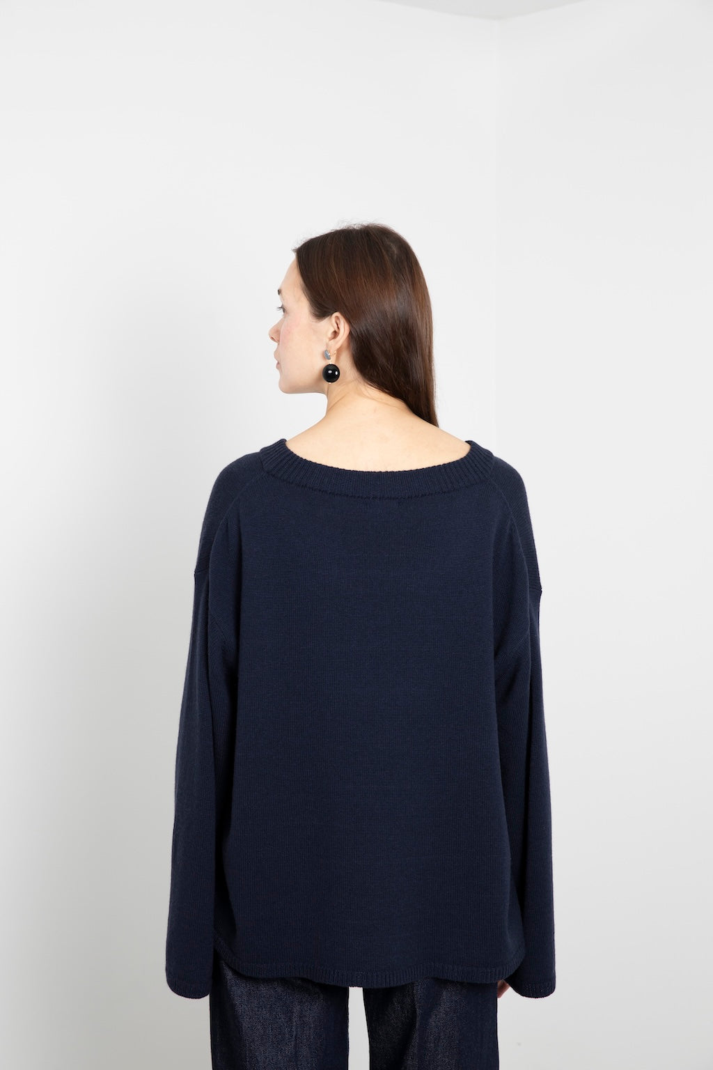CASHMERE WIDE CREW NECK SWEATER COSMO